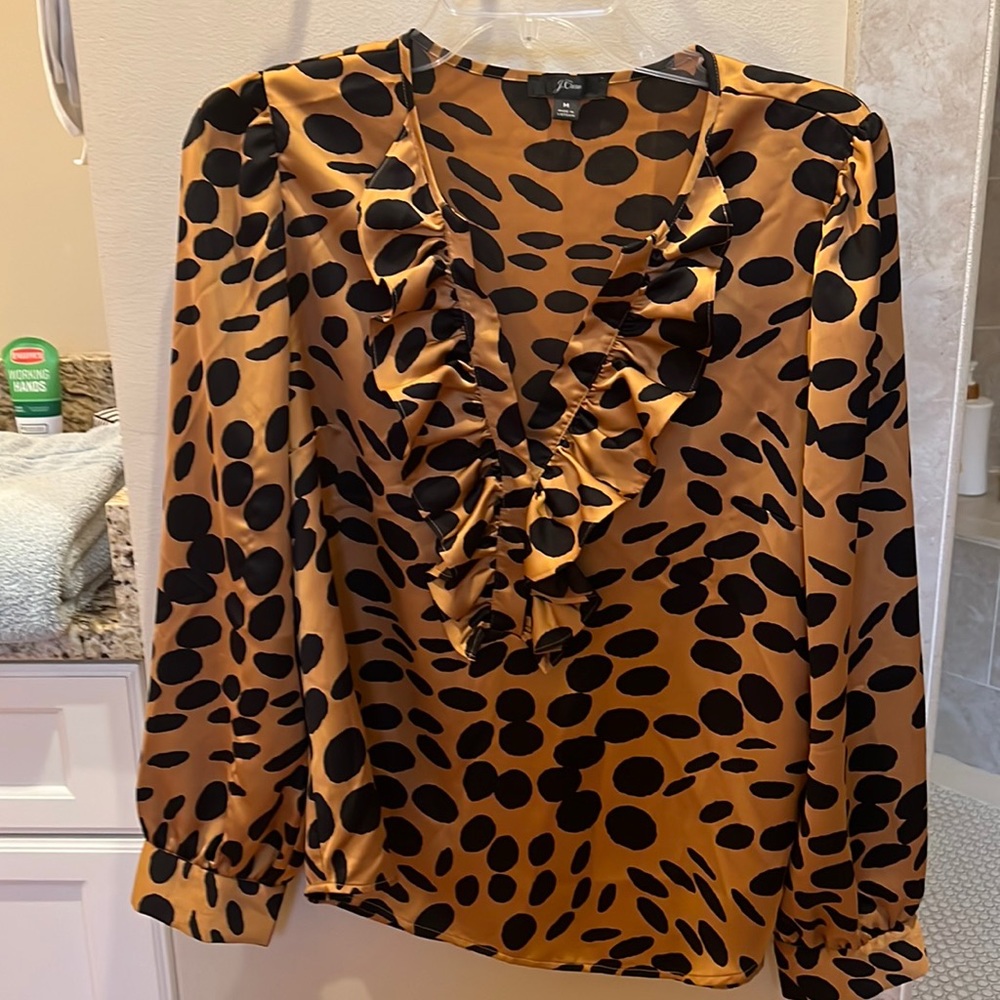 J Crew Animal print blouse